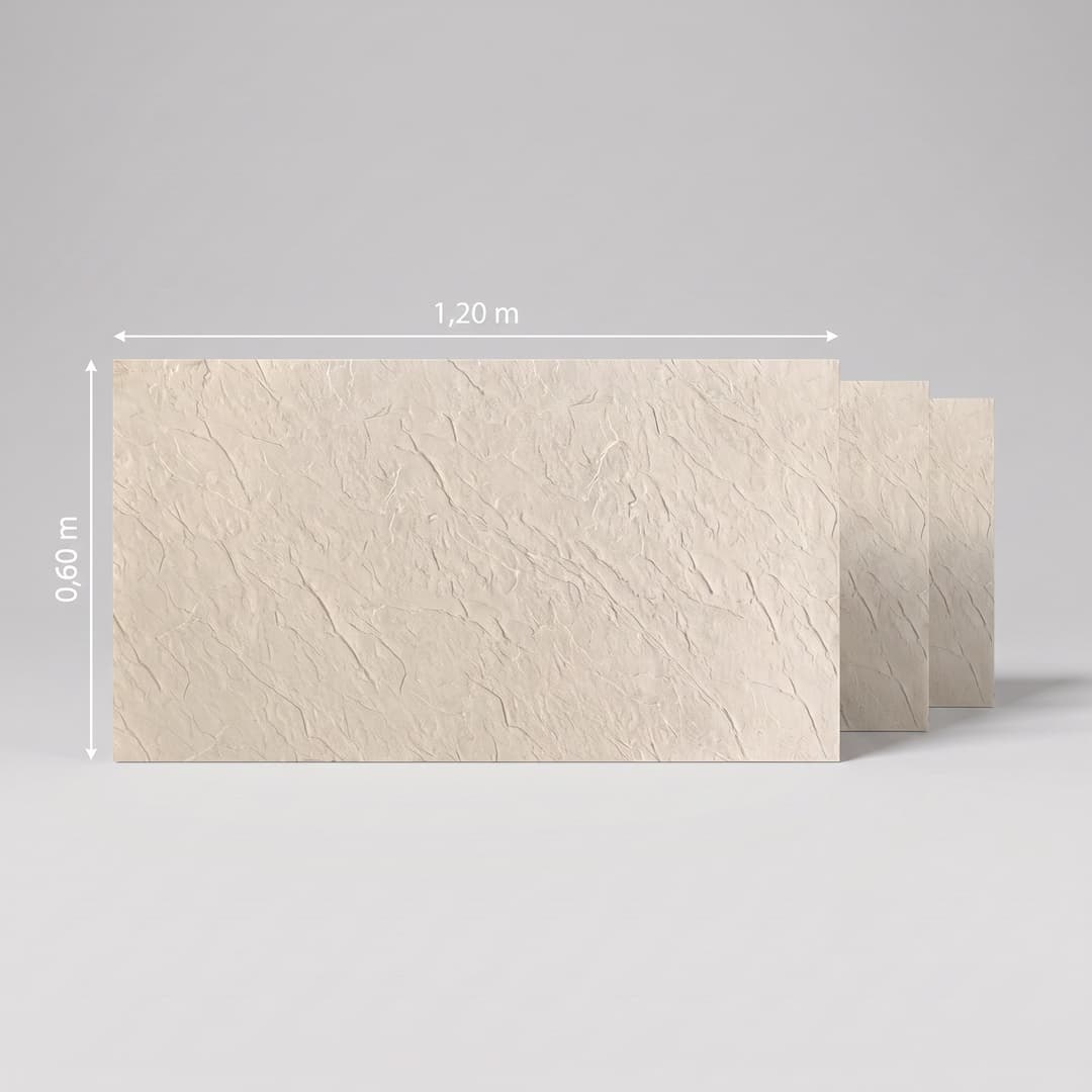 Flexible Stone Ardoise Crème — Flexible Stone 600 × 1200 mm