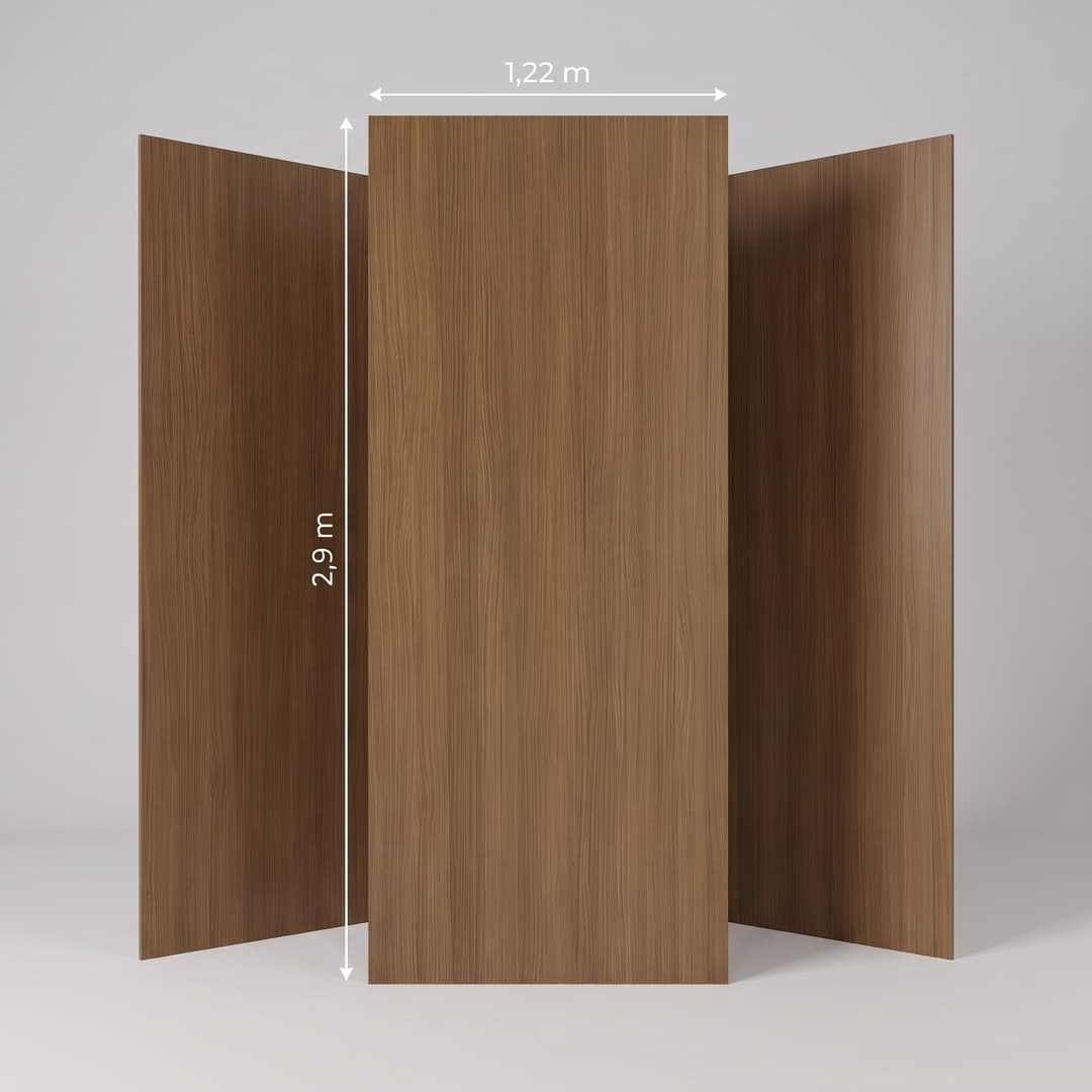 Panneau PVC Noyer Miel — PVC & accessoires 8 mm × 1220 × 2900 mm