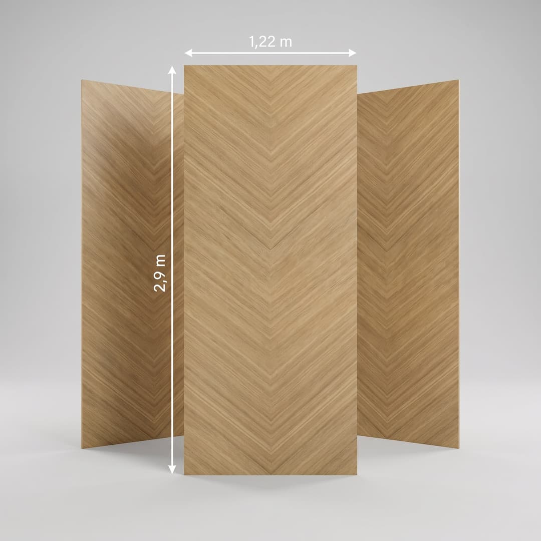 Panneau PVC Chevron Chêne Clair — PVC & accessoires 8 mm × 1220 × 2900 mm