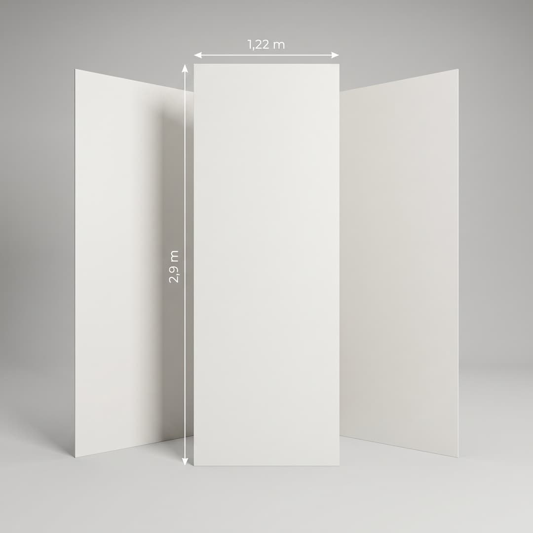 Panneau PVC Blanc Uni — PVC & accessoires 8 mm × 1220 × 2900 mm