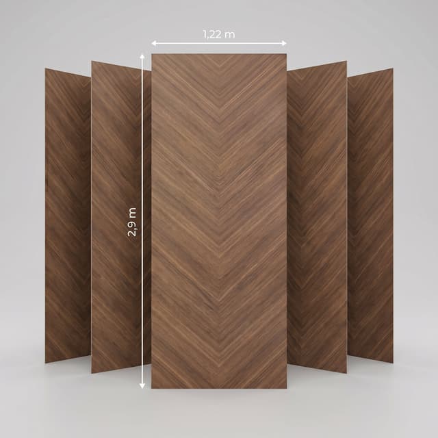 Panneau PVC Chevron Noyer Foncé — PVC & accessoires