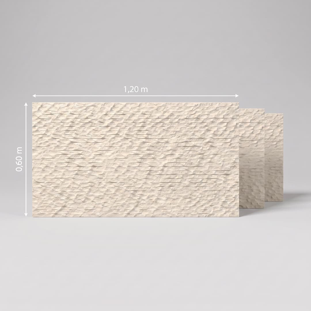 Flexible Stone Pierre Éclatée Crème — Flexible Stone 600 × 1200 mm