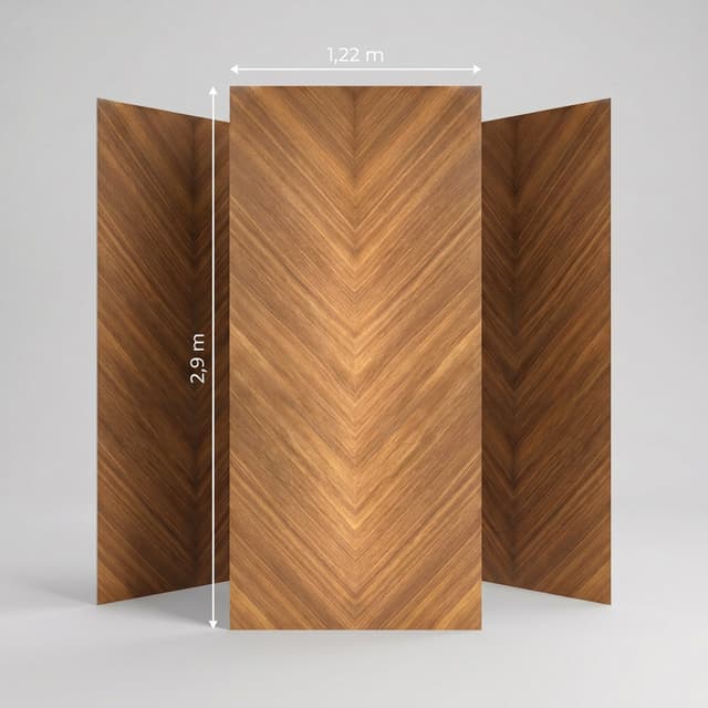 Panneau PVC Chevron Noyer Miel — PVC & accessoires