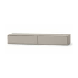 Meuble TV suspendu gris 180 cm — vue 1