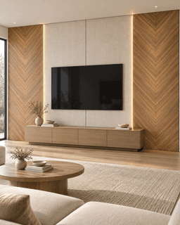 Panneau PVC Chevron Noyer Miel — vue 6