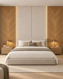 Panneau PVC Chevron Noyer Miel — vue 5