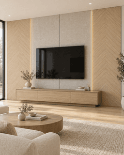 Panneau PVC Chevron Chêne Clair — vue 6